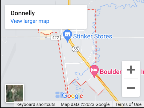 A map of the location of a store in boulder.